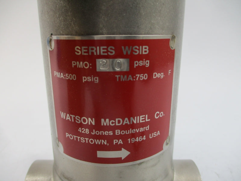 WATSON MCDANIEL SIB-13-N-020 20PSI 3/4" NSMP