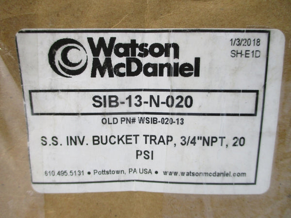 WATSON MCDANIEL SIB-13-N-020 20PSI 3/4" NSMP