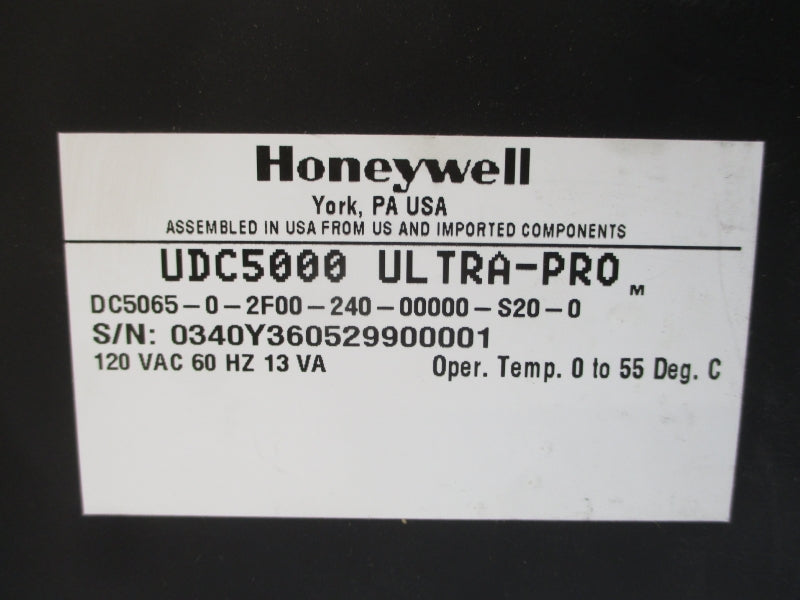 HONEYWELL DC5065-0-2F00-240-00000-S20-0 120VAC NSNP