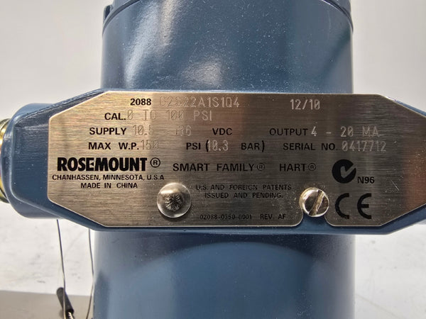 ROSEMOUNT 2088G2S22A1S1Q4 10.5-36VDC 0-100PSI NSNP