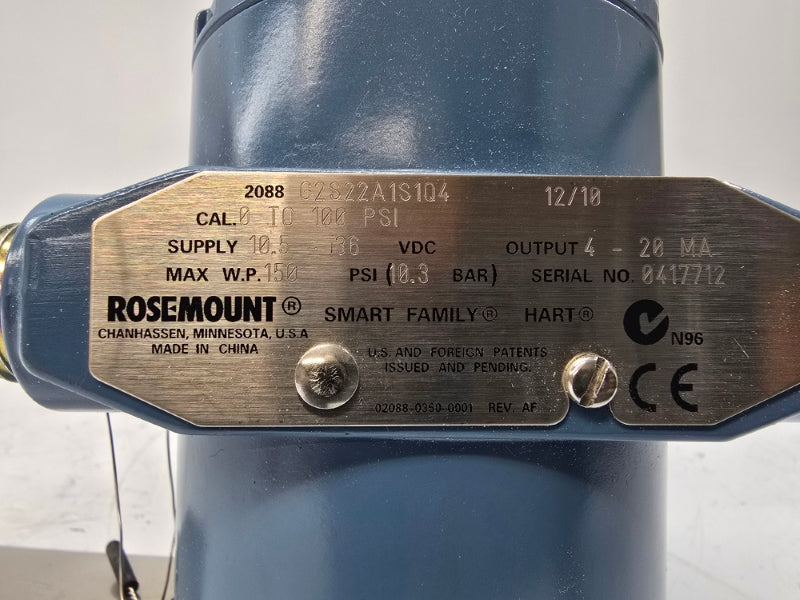 ROSEMOUNT 2088G2S22A1S1Q4 10.5-36VDC 0-100PSI NSNP