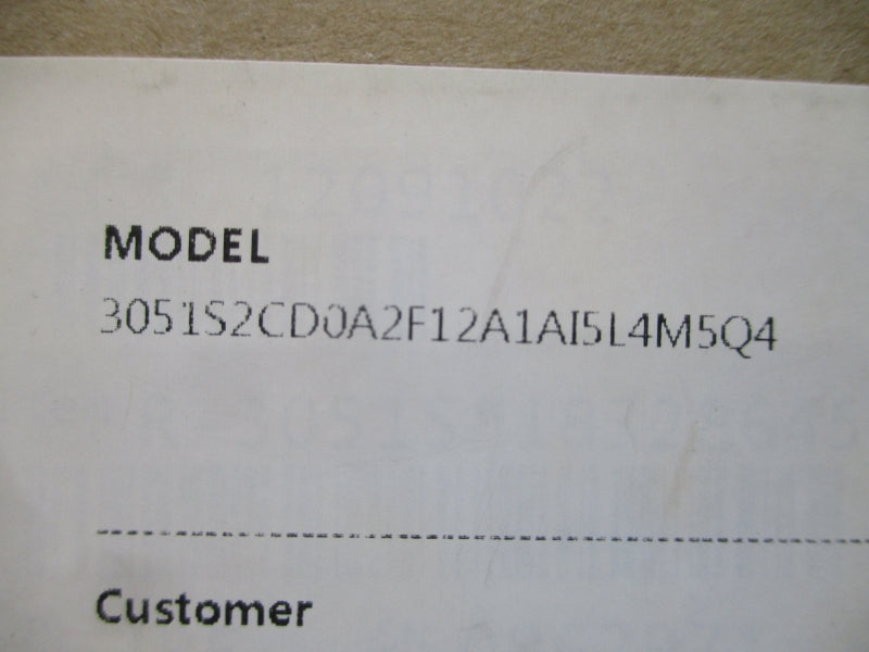 ROSEMOUNT 3051S2CD0A2F12A1AI5L4M5Q4 10.5-30VDC 750PSI NSMP