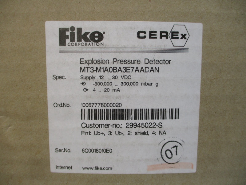 FIKE MT3-M1A0BA3E7AADAN 6C0018010E0 12-30VDC NSMP