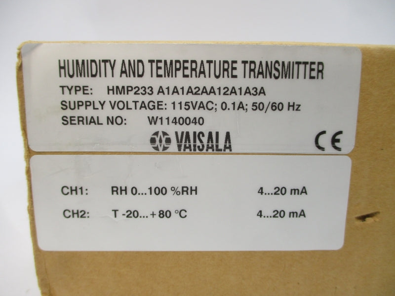 VAISALA HMP233-A1A1A2AA12A1A3A 115VAC 0.1A NSMP