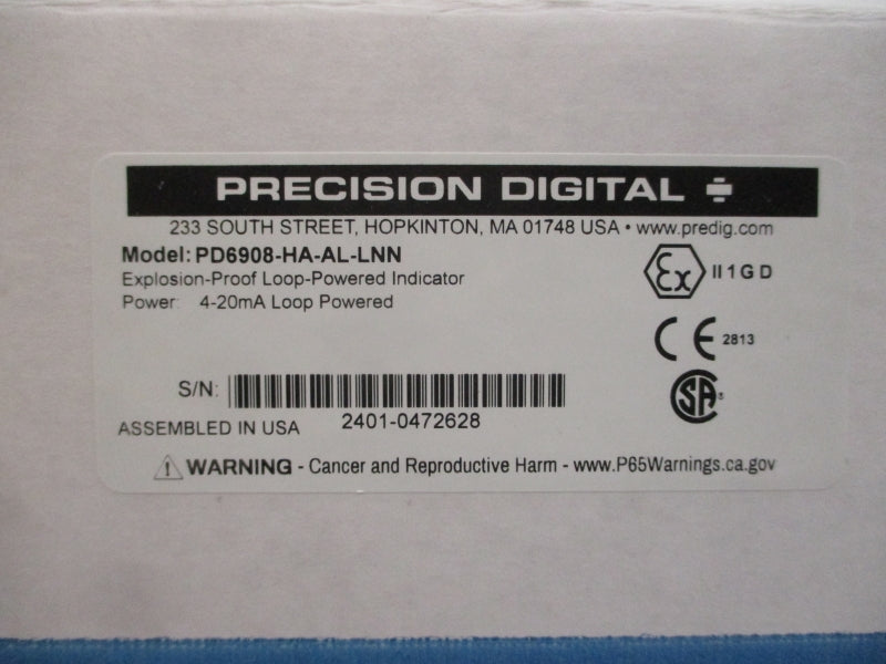 PRECISION DIGITAL PD6908-HA-AL-LNN 30VDC NSMP