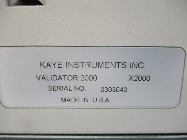 KAYE INSTRUMENTS X2000 TVS001 100-240V 2.0A NSMP