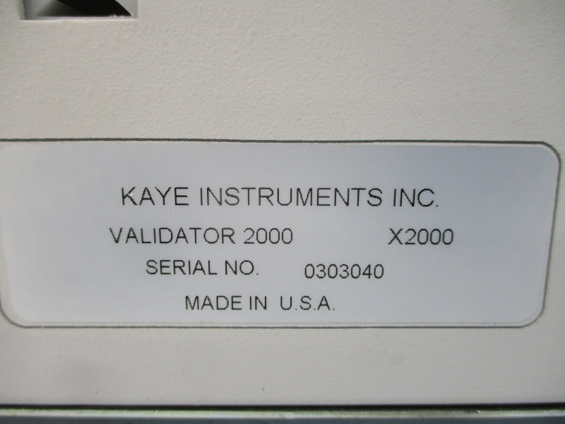 KAYE INSTRUMENTS X2000 TVS001 100-240V 2.0A NSMP
