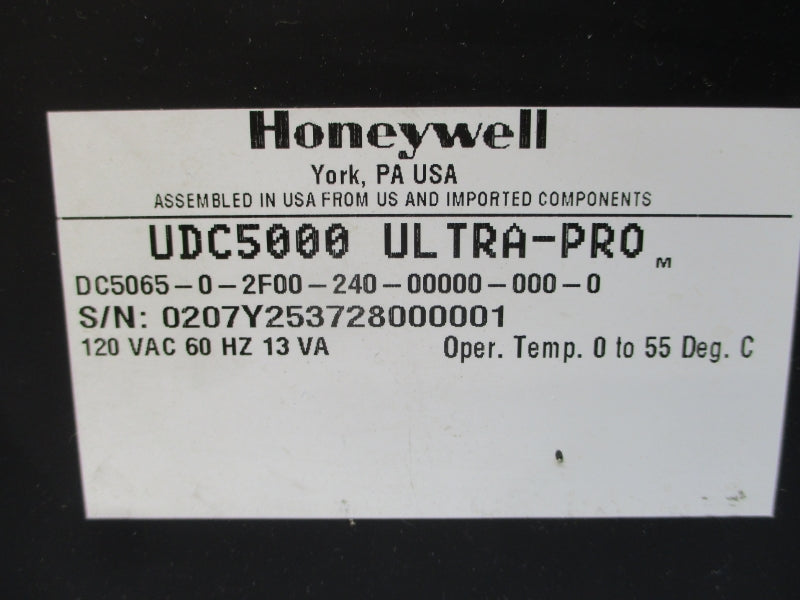 HONEYWELL DC5065-0-2F00-240-00000-000-0 120VAC NSNP