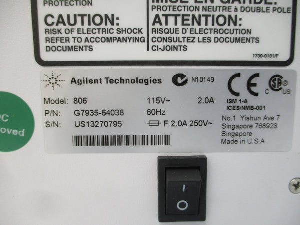 AGILENT TECHNOLOGIES G7935-64038 806 115V 2.0A NSNP