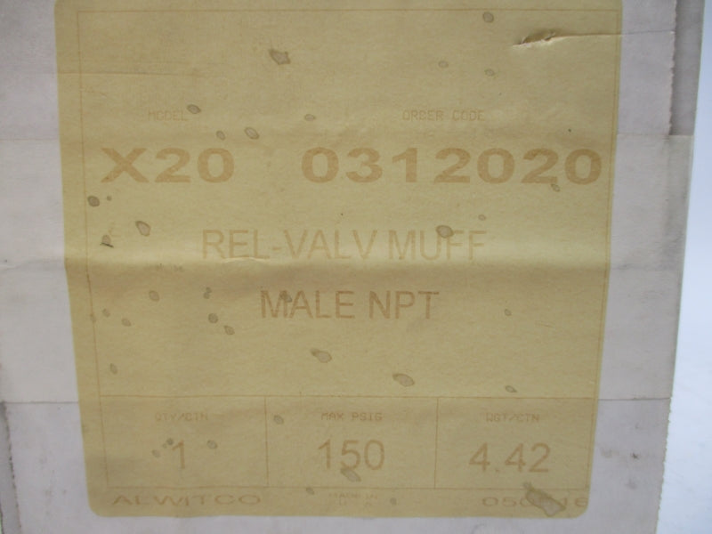 ALLIED WITAN X20 0312020 150PSI NSMP
