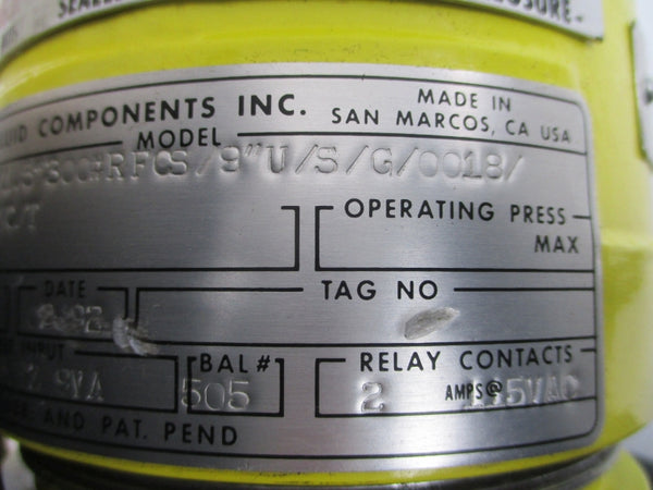FCI RF83/1.5"300#RFCS/9"U/S/G/0018/RL25PVC/T 115VAC 2A UNMP