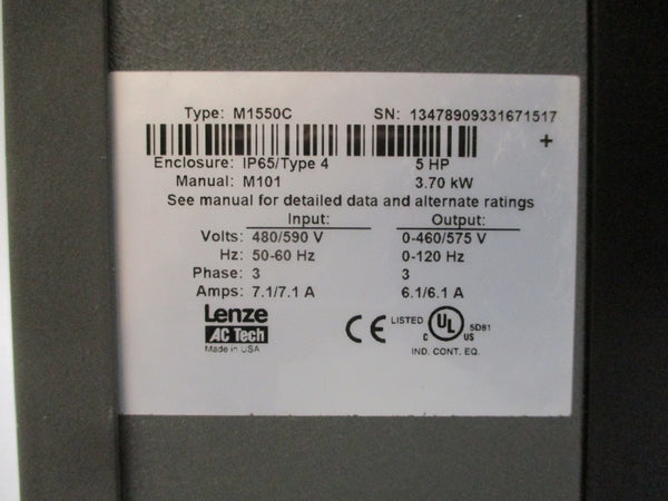 LENZE M1550C 480/590V 7.1/7.1A NSNP