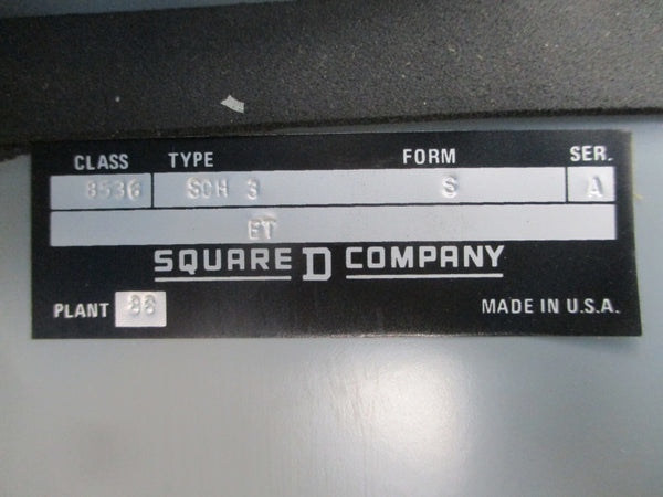 SQUARE D 8536SCH3V02S SER. A 110/120V NSNP