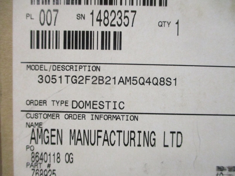ROSEMOUNT 3051TG2F2B21AM5Q4Q8S1 9-32VDC 150PSI NSMP
