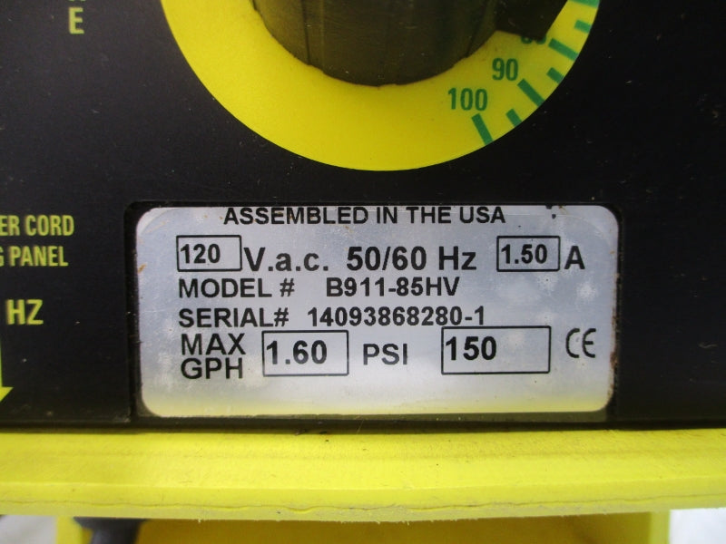 LMI MILTON ROY B911-85HV 120VAC 1.50A 150PSI UNMP