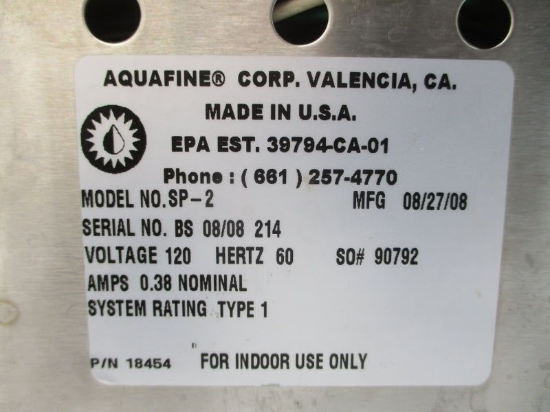 AQUAFINE SP-2 120V 0.38A UNMP