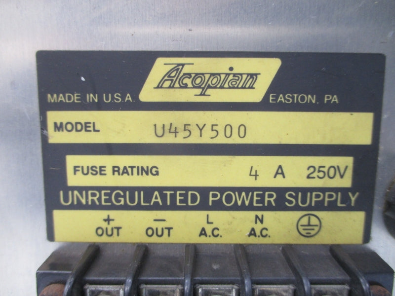 ACOPIAN U45Y500 250V 4A UNMP