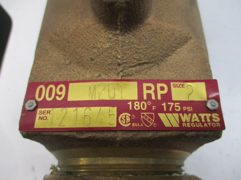 WATTS REGULATOR 009M2QTRP 175PSI 2" (AS PICTURED) NSNP