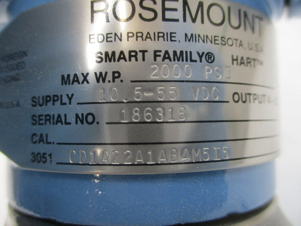 ROSEMOUNT 3051CD1A22A1AB4M5I5 10.5-55VDC 2000PSI NSNP