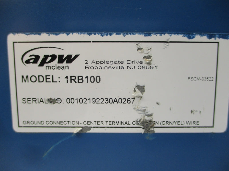 APW MCLEAN 1RB100 NSNP