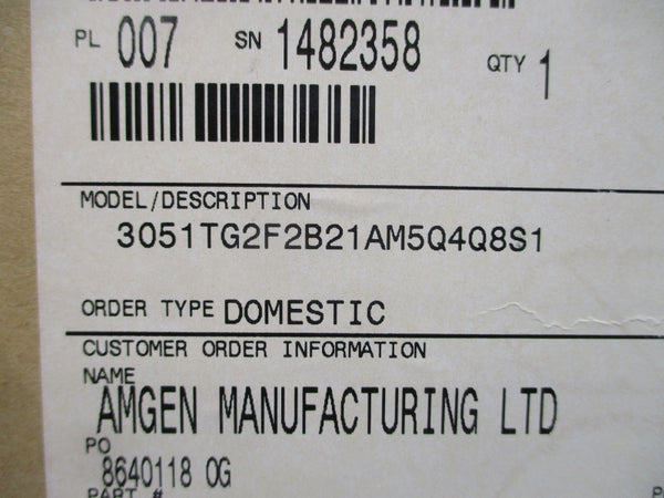 ROSEMOUNT 3051TG2F2B21AM5Q4Q8S1 9-32VDC 150PSI NSMP