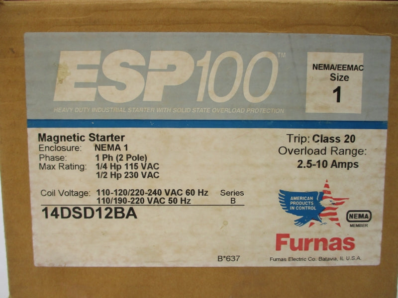 FURNAS 14DSD12BA SER. B 110-120/220-240VAC 2.5-10A NSMP