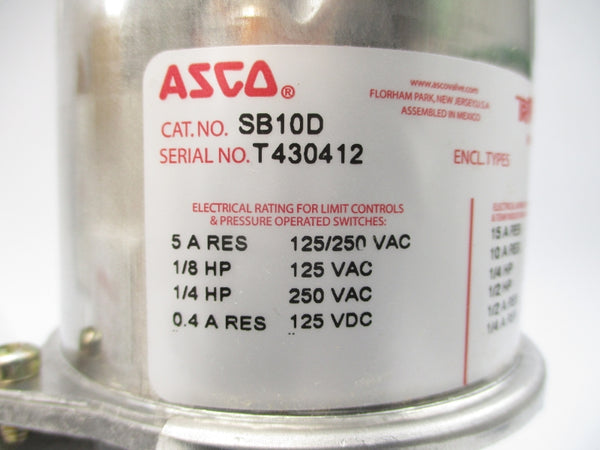 ASCO SB10D 125/250VAC 5A NSMP