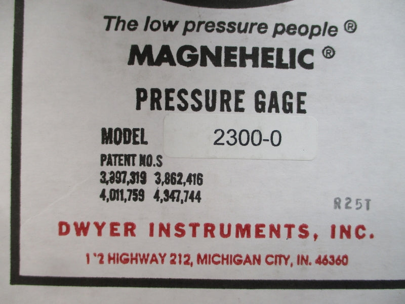 DWYER 2300-0 15PSI .25-0.25 NSMP