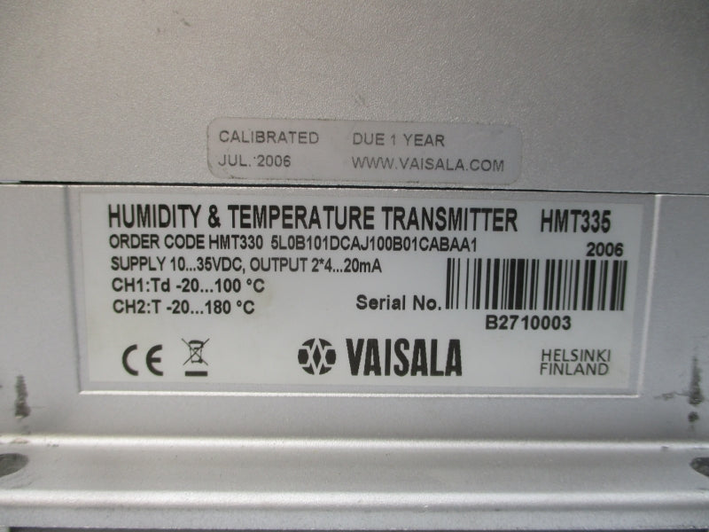 VAISALA HMT330-5L0B101DCAJ100B01CABAA1 10-35VDC UNMP