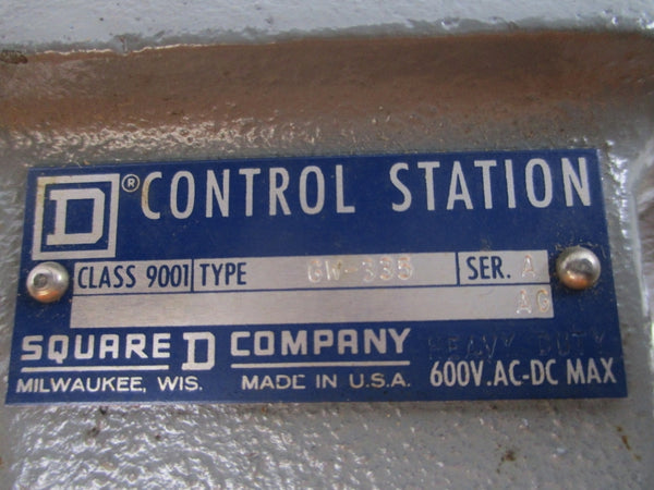 SQUARE D 9001GW-335 SER. A 600VAC NSMP