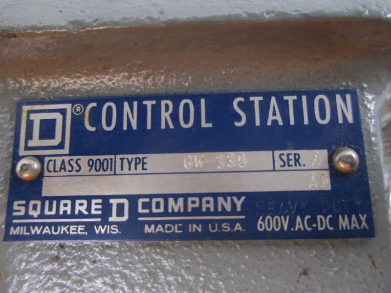 SQUARE D 9001GW-335 SER. A 600VAC NSMP