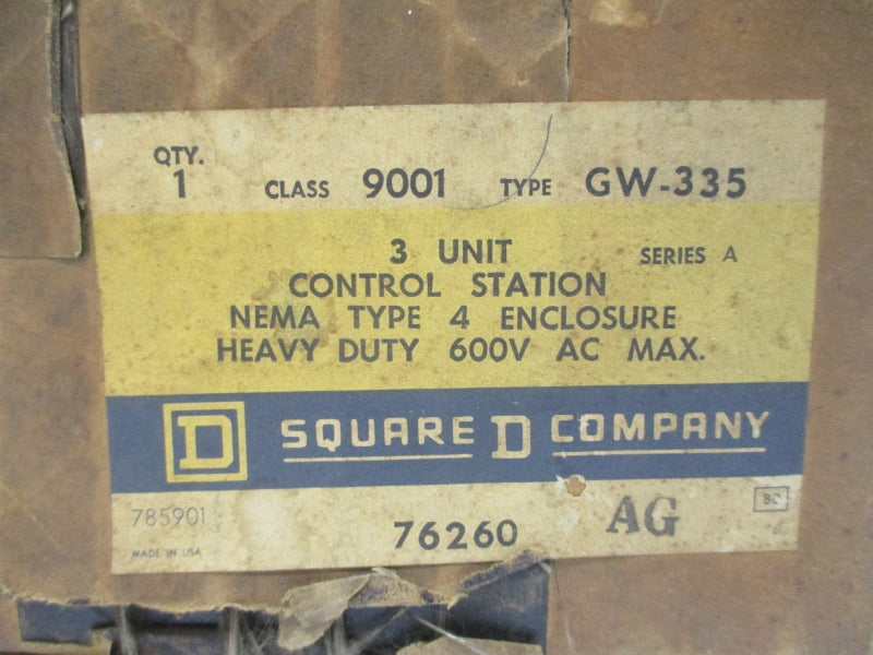 SQUARE D 9001GW-335 SER. A 600VAC NSMP