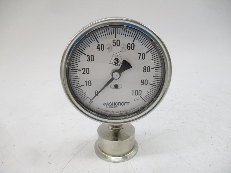 ASHCROFT 35-1032-S-15L-100# 0-100PSI 3-1/2" NSMP