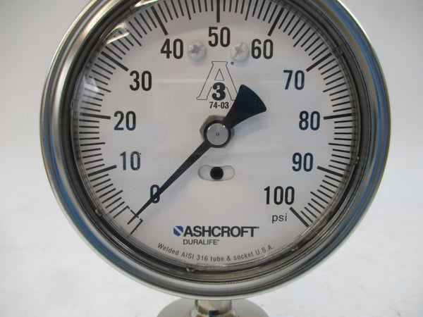 ASHCROFT 35-1032-S-15L-100# 0-100PSI 3-1/2" NSMP