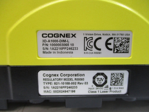 COGNEX 3D-A1000-DIM-L-200 000000001000002056-05 24VDC 1.5A REV. 03 NSMP