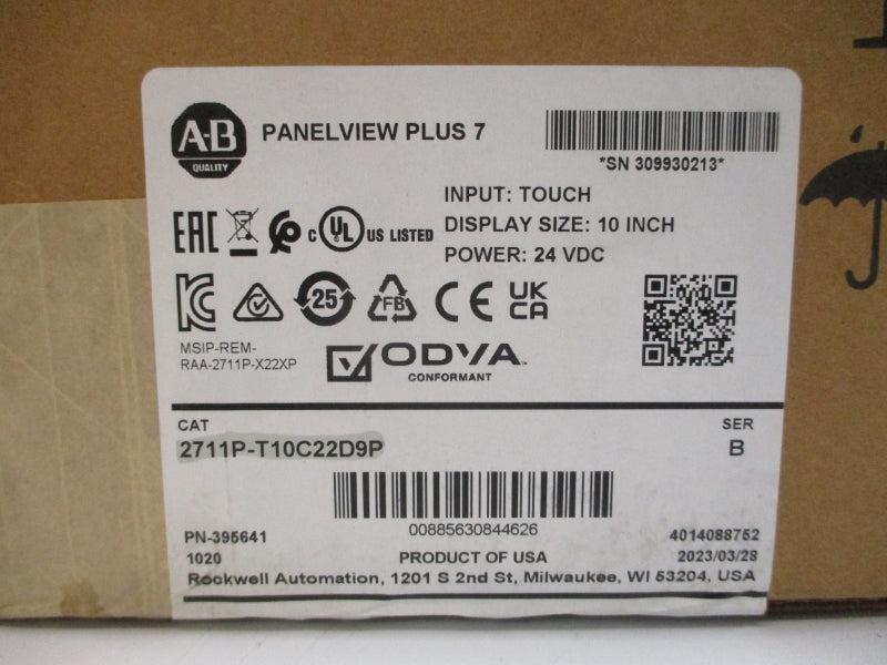 ALLEN BRADLEY 2711P-T10C22D9P SER. B 24VDC NSMP