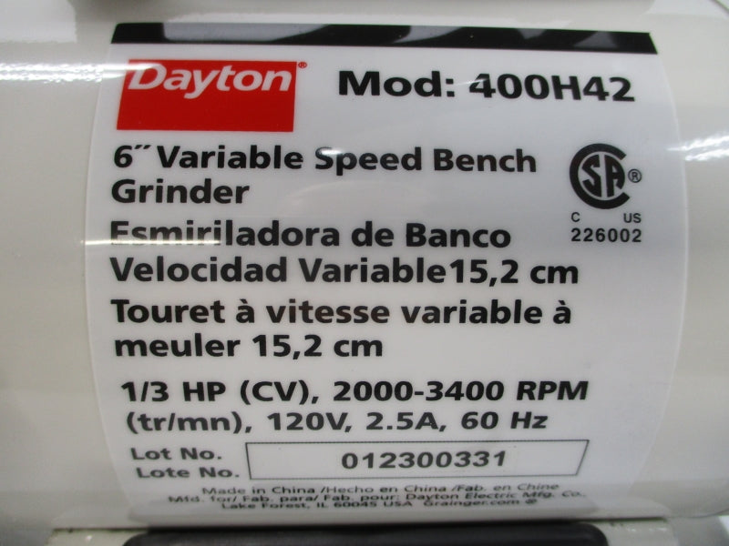 DAYTON 400H42 120V 2.5A NSMP