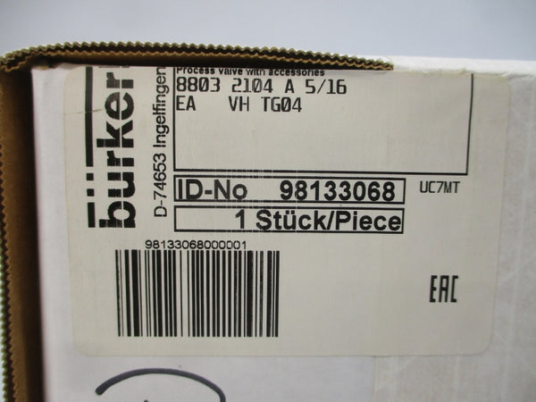 BURKERT 8803-2104-A-5/16-EA-VH-TG04 98133068 NSFS