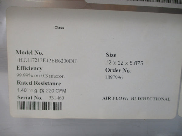 O'HARA TECHNOLOGIES 400-066 7HTTH7212E12EB6200DH 12X12X5.875 NSMP