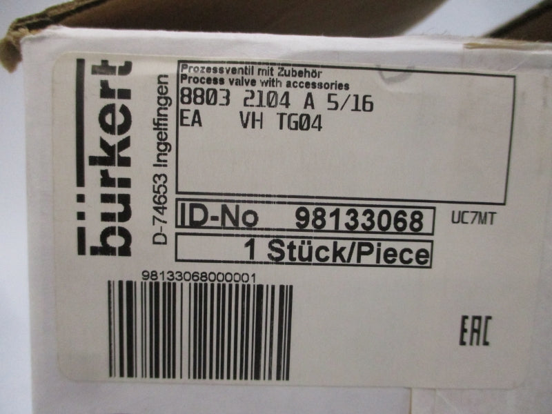 BURKERT 8803-2104-A-5/16-EA-VH-TG04 98133068 1" NSMP