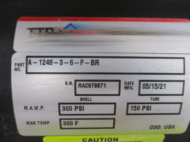 TTR A-1248-3-6-F-BR 150/300PSI NSMP
