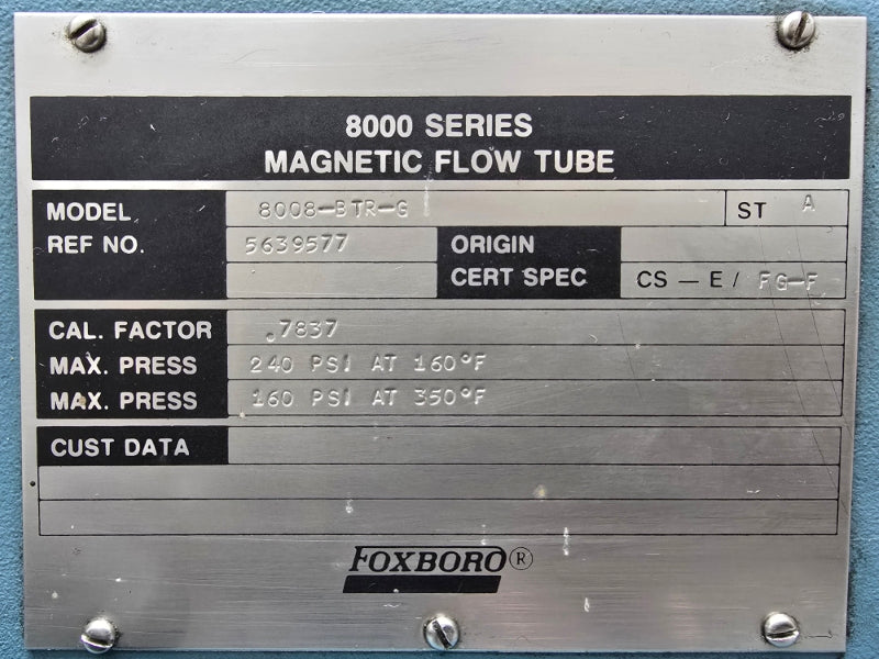FOXBORO 8008-BTR-G 160/240PSI NSNP
