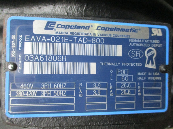 COPELAND EAVA-021E-TAD-800 380-420/460V 3.9/26.6A NSNP