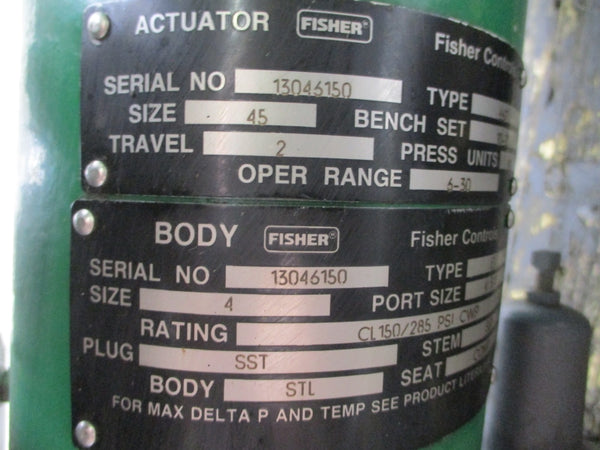 FISHER CONTROLS ET 667 SIZE 4 10-30PSI NSNP