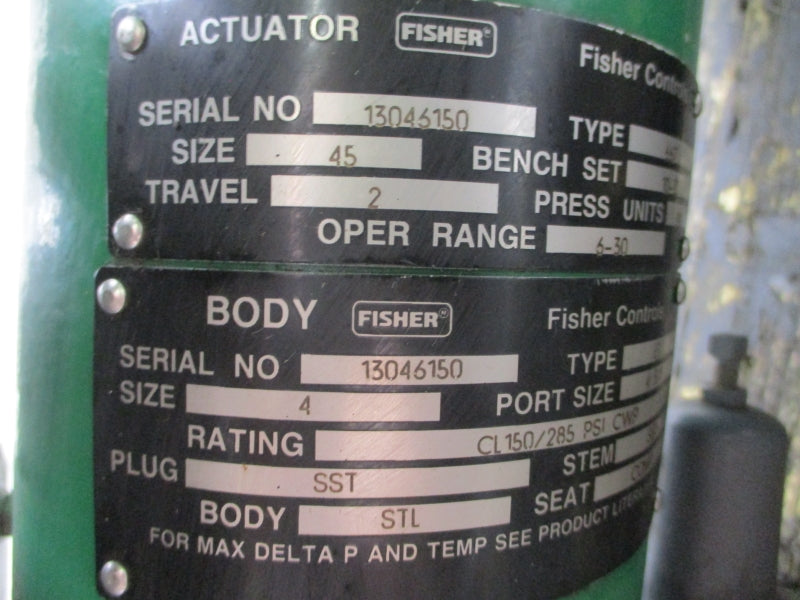 FISHER CONTROLS ET 667 SIZE 4 10-30PSI NSNP