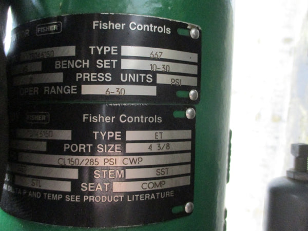 FISHER CONTROLS ET 667 SIZE 4 10-30PSI NSNP