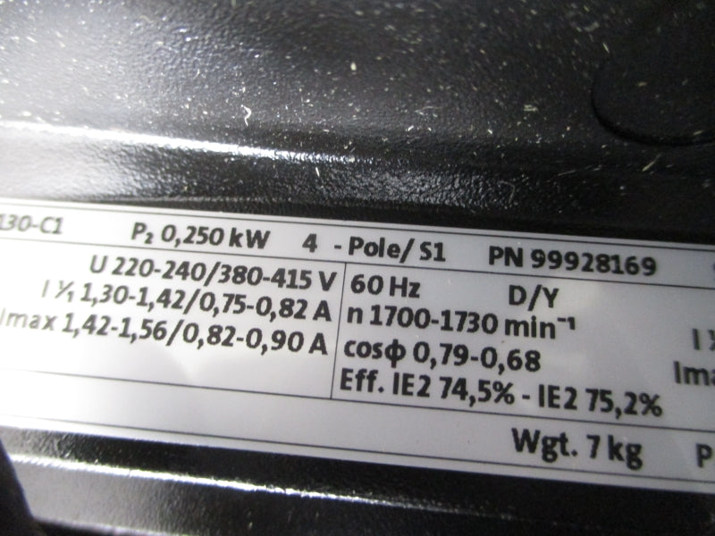 GRUNDFOS TP 32-80/4 A-F-A-BQQE-CX3 W/ MG71A4-14FF130-C1 220-255/380-440V 1.18-1.18/0.68-0.68A NSMP