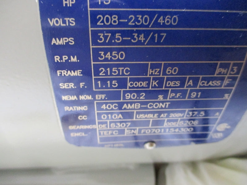 FRISTAM PUMPS FPX1742-200 W/ BALDOR CWDM3713T 37H877Y719H1 208-230/460V 37.5-34/17A NSMP