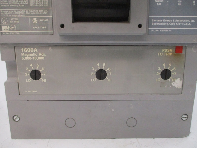 SIEMENS CPD63B160 600VDC 1600A NSNP