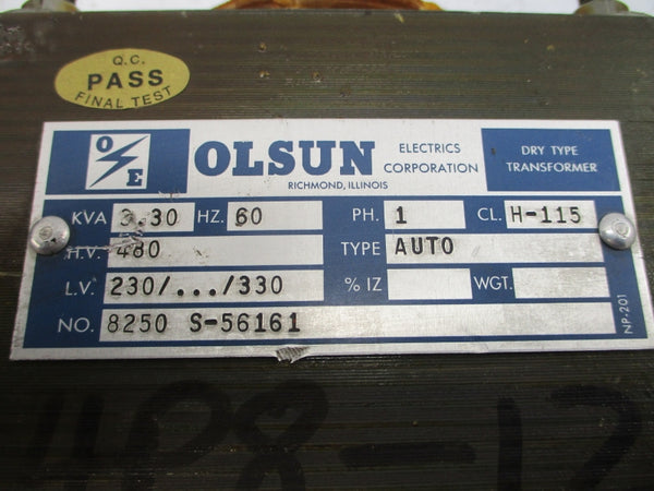OLSUN ELECTRICS H-115 8250-S-56161 480V NSNP